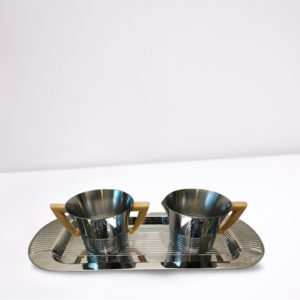 Vintage Art Deco Chase Chrome Plated Creamer & Sugar Set w/ Tray