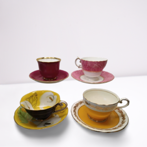 4 Vintage China Teacup & Saucer Sets – England & Occupied Japan Makers