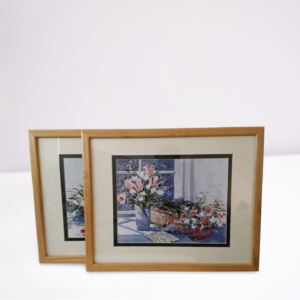 [SET of 2] Paintings - Flowers/Kitchen - 17.5" x 21.5"