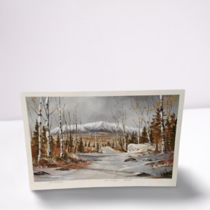 Artwork - Snowy Landscape at Mount Katahdin - ~ 17" W x 11" H