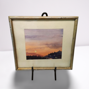 Framed Painting - 8" H x 9" W - Louis L. Bergmann