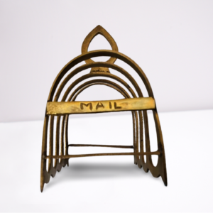 Vintage Toast Rack Letter Holder Organizer - Brass-toned