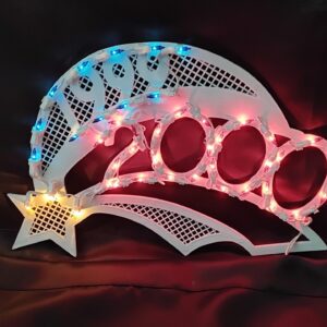 1999 / 2000 New Year Lighted Sign Wall Decoration - Y2K / Millennium Party Decor