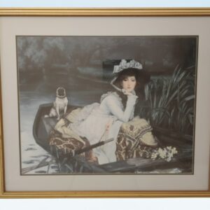 'Young Lady in a Boat' Print - Framed - James Tissot - 30" x 36"