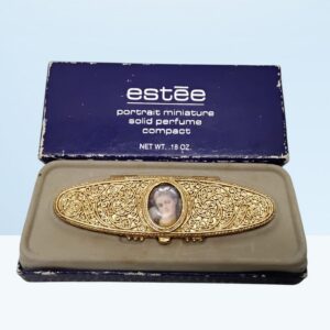 Vintage Estee Compact - Solid Perfume - Portrait Miniature