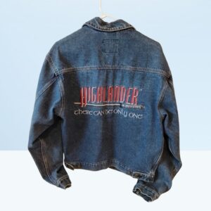 Vintage Highlander Denim Jacket Size SMALL "There Can only Be One"
